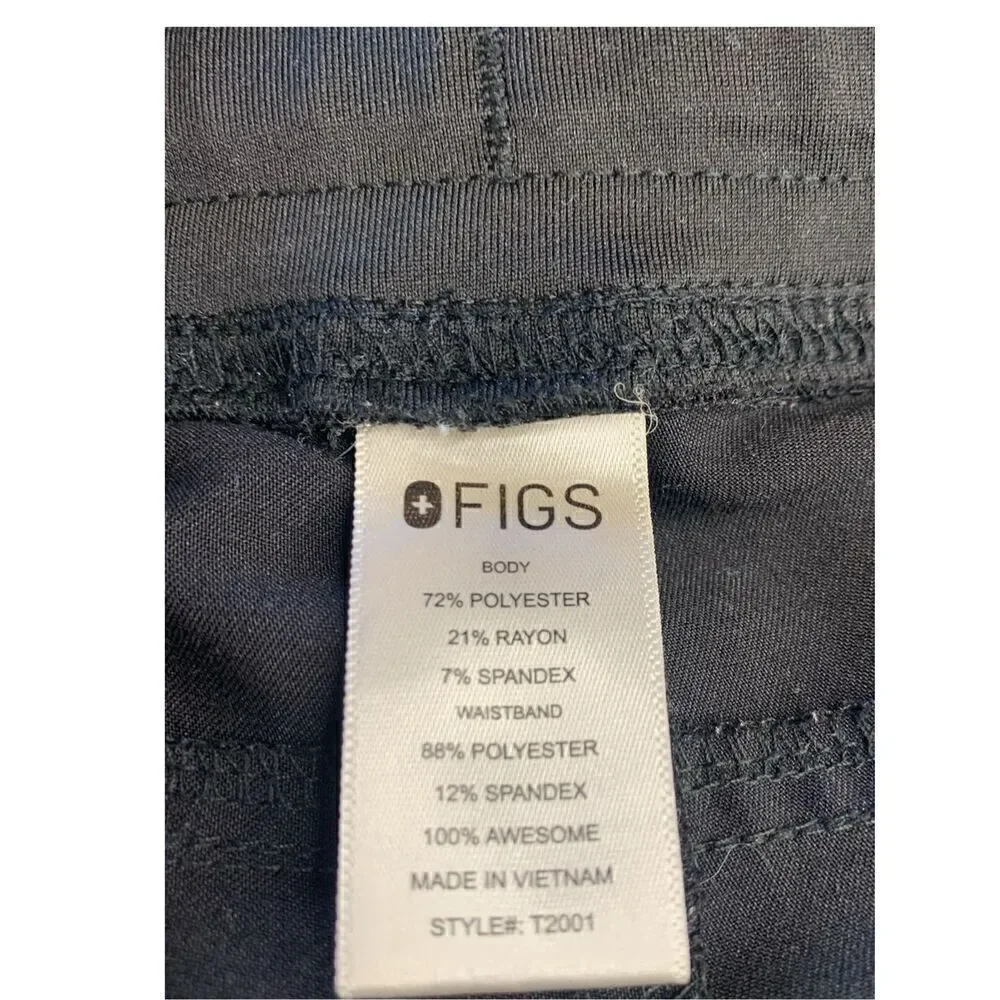 FIGS Scrub Pants Men's Technical Collection Double Pocket T2001 Black M Scrub